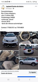 Toyota Rav 4 2015, diesel, boîte automatique, bien entretenu