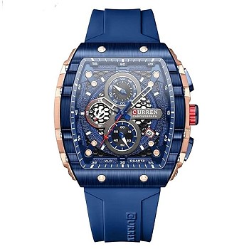 Montre Curren 8442 Chronographe ll Originale 100% - Bleu et Noir